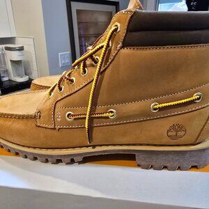 Timberland 7-Eye Authentic Mid Lace Boot Mens Size 10.5 Wheat Nubuck TB0A2N4C754